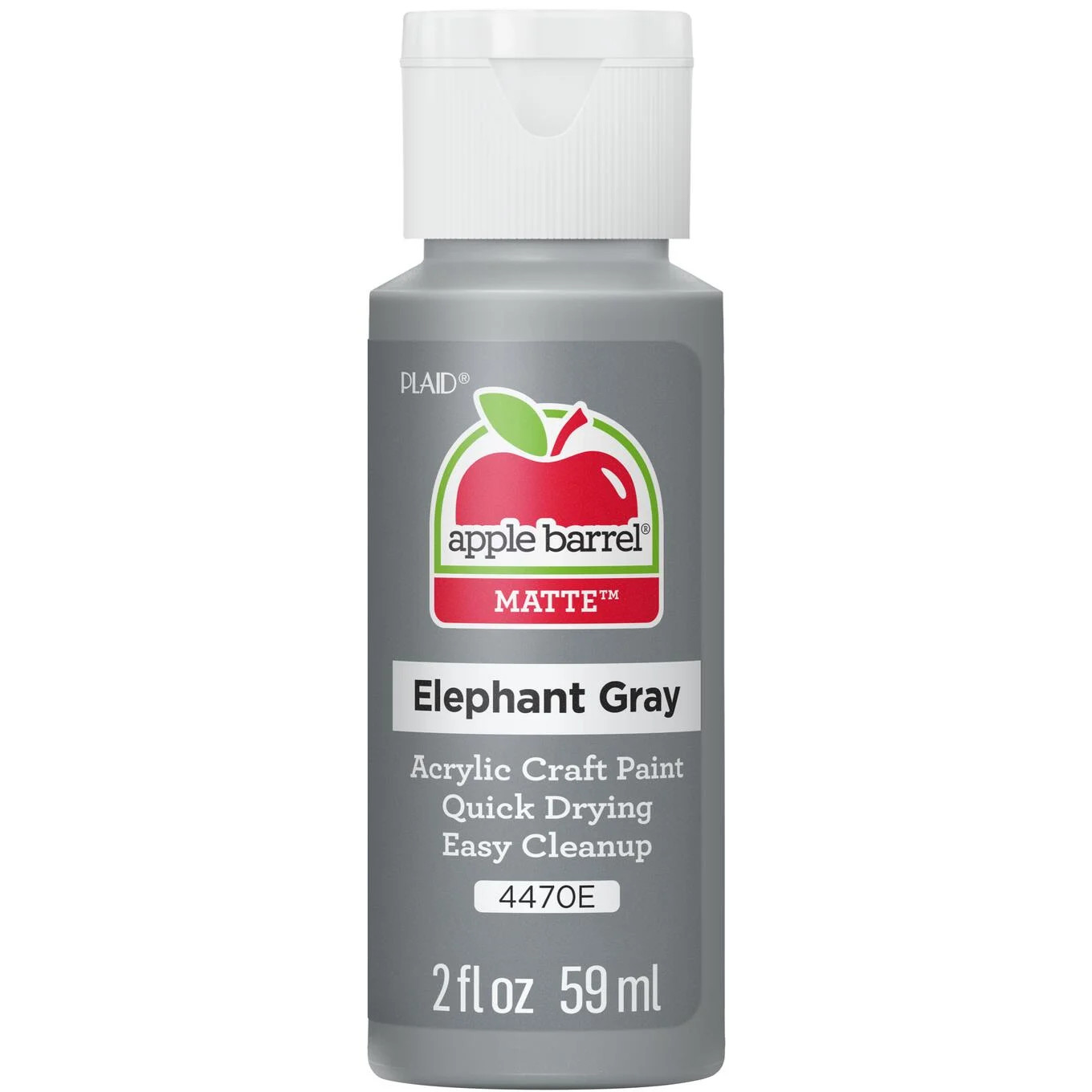 Apple Barrel 4470E Acrylic Craft Paint, Matte Finish, Elephant Gray, 2 fl oz | Walmart (US)