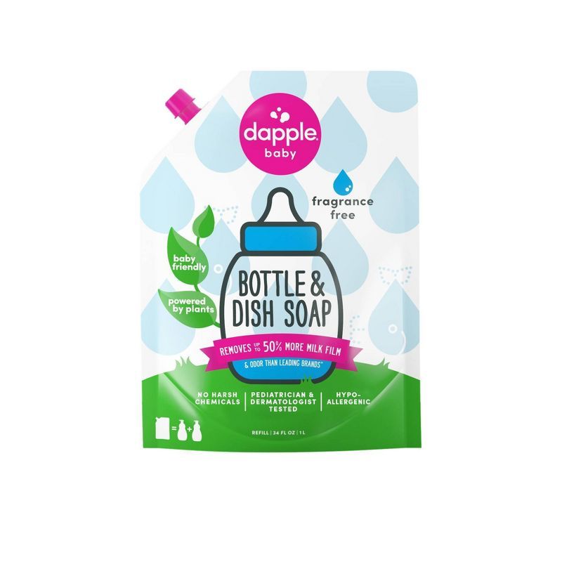 Dapple Bottle And Dish Liquid Soap Refill - Fragrance Free - 34 fl oz | Target
