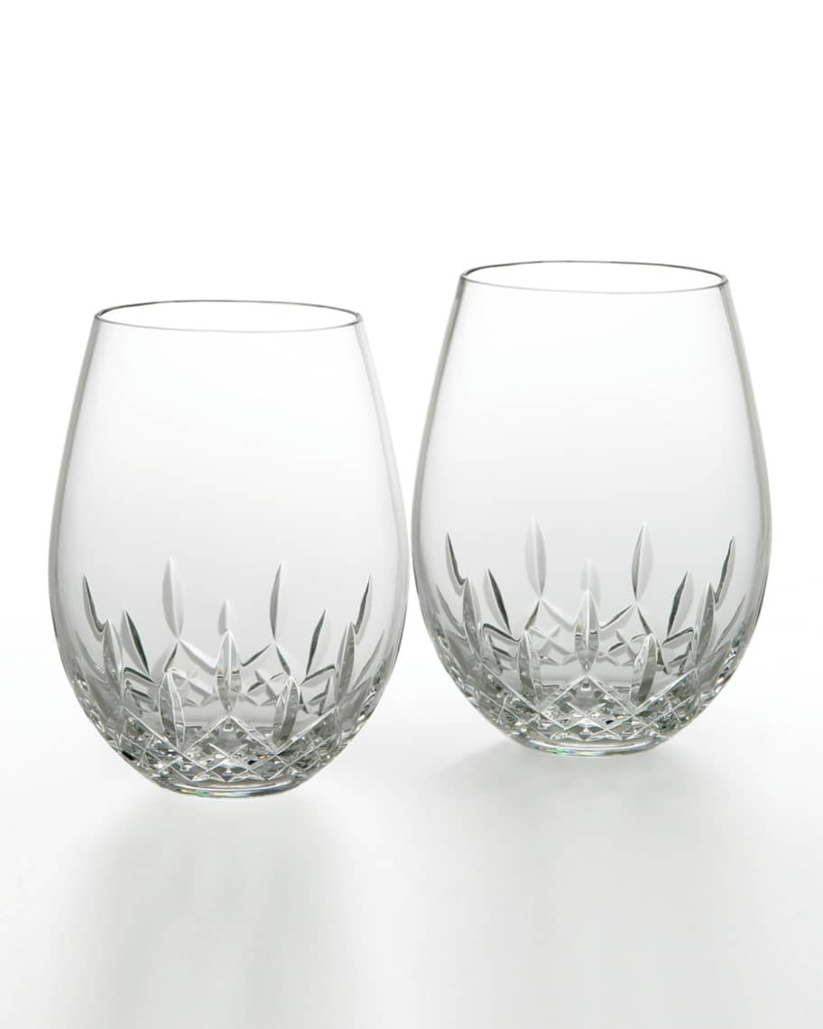 Waterford Crystal Lismore Nouveau Stemless Deep Red Wine Glasses, Set of 2 | Neiman Marcus