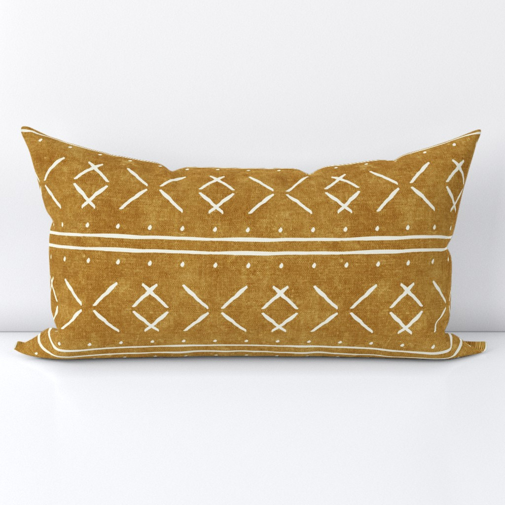 45mud cloth stitch - mustard - mudcloth tribal - LAD19 Lumbar Throw Pillow Cover bylittlearrowdec... | Spoonflower