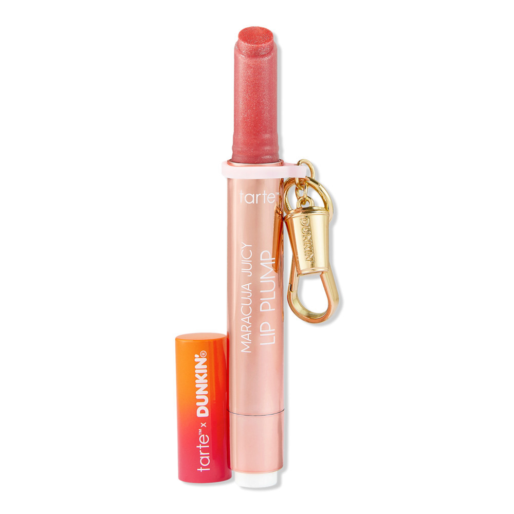 Tarte tarte x Dunkin' Maracuja Juicy Shimmer Glass Lip Plump + Free Charm - Rosy Mauve Shimmer Glass | Ulta
