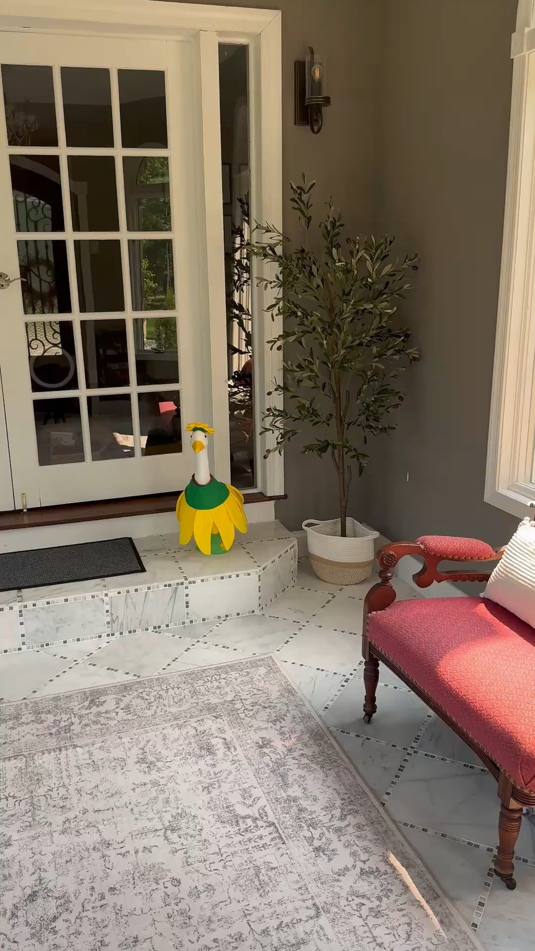 Updated the foyer a bit! ✨

foyer makeover, entryway decor, entryway refresh, foyer decorating ideas, foyer rug, entryway rug, faux olive tree, olive tree decor, porch goose, porch goose decor, home decor ideas, neutral home decor, cozy home, affordable home decor, farmhouse decor, modern farmhouse, entryway styling, welcoming entryway, seasonal home decor, home decorating inspiration

#LTKHome #LTKSeasonal