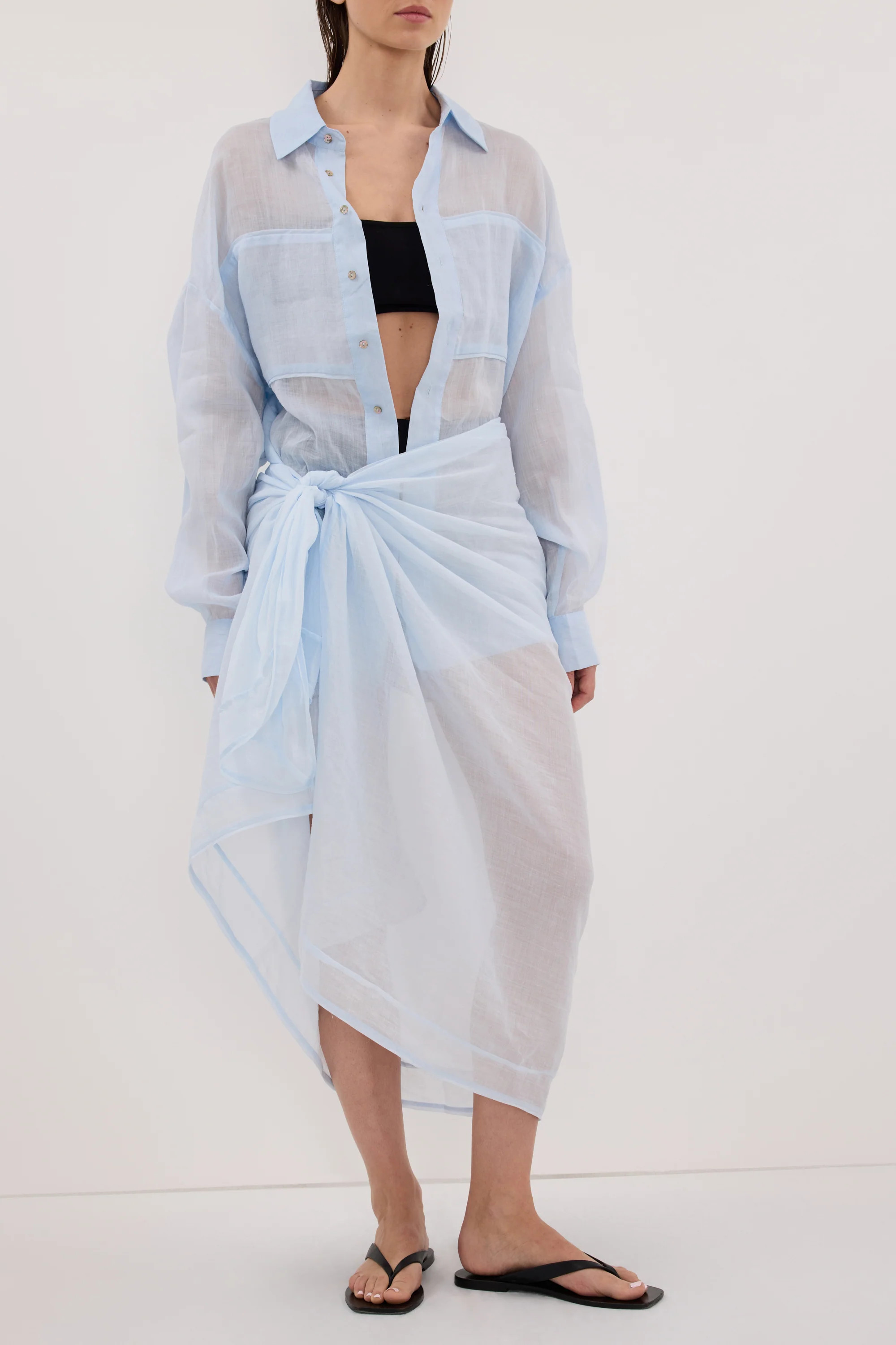 TROPEZ CORNFLOWER RAMIE SARONG | DISSH