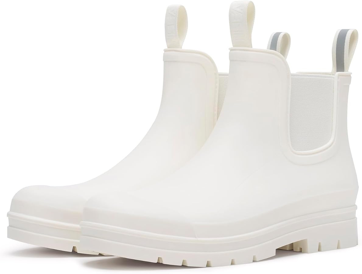 HISEA Women's Short Rain Boots Fashion Waterproof Chelsea Boots Ankle Garden Shoes for Ladies Non... | Amazon (US)