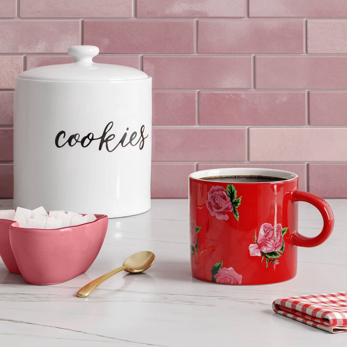 16 fl oz Stoneware You are Loved Rose Print Mug - Threshold™ | Target