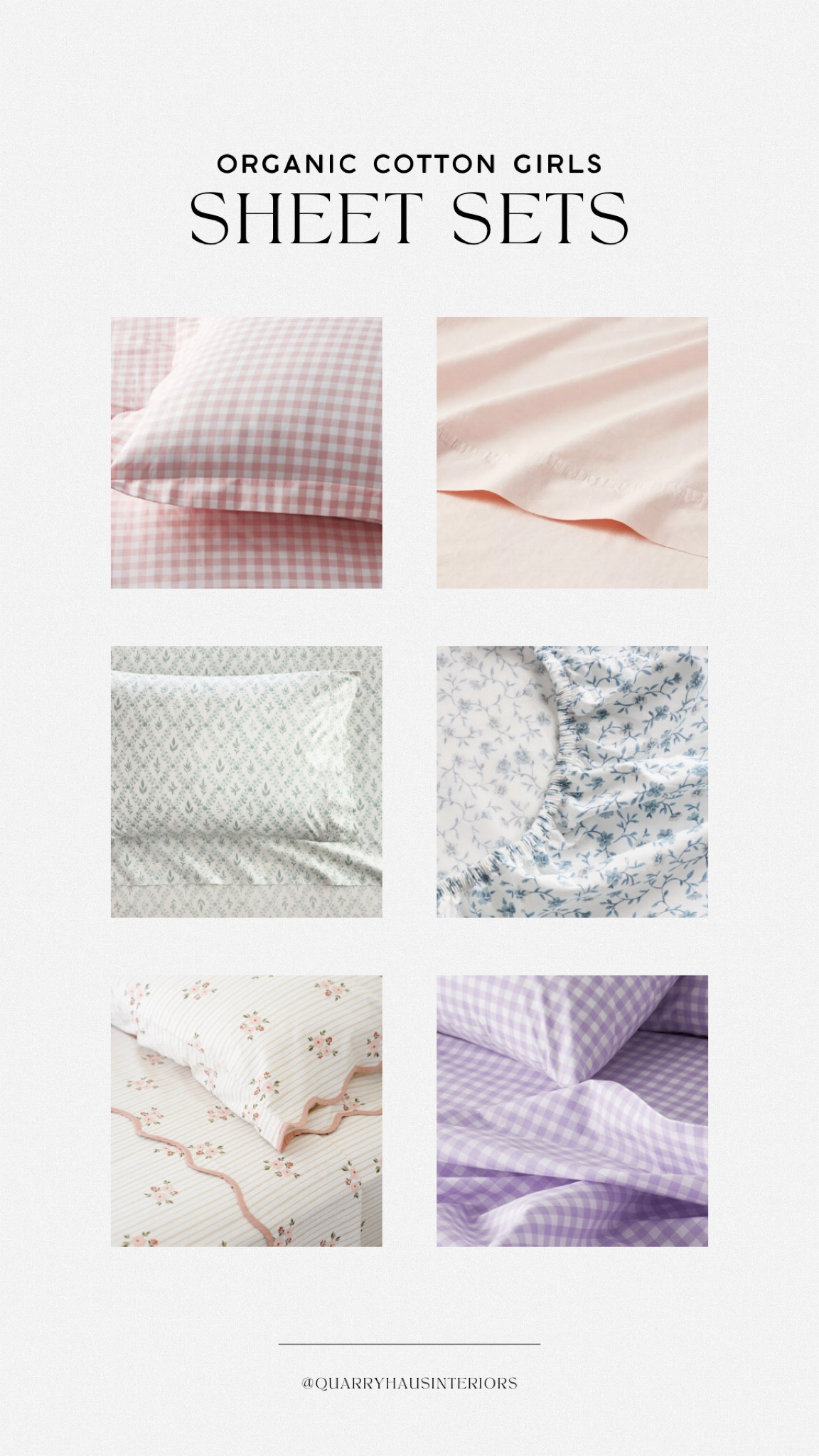 My favorite Organic cotton sheet sets for a girls bedroom 🤍 many of these come in several color options! 

Non toxic bedding 

#LTKKids #LTKHome #LTKBaby
