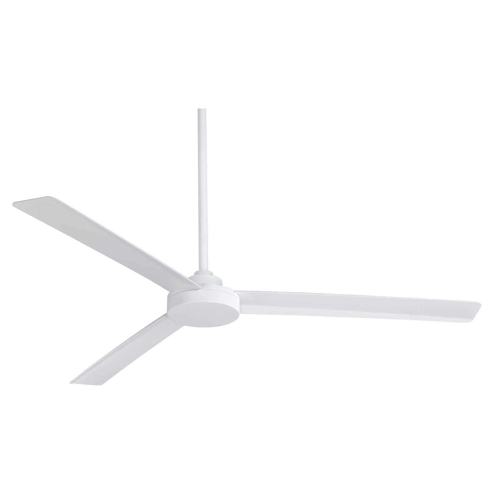 minka aire f624-whf roto xl 62" 3-blades ceiling fan in flat white finish with flat white blades | Walmart (US)