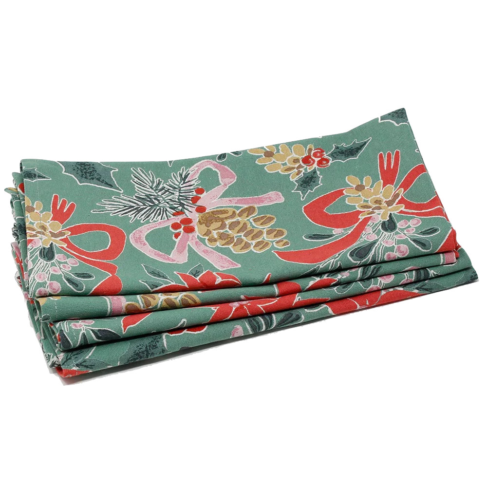 Mistletoe Dinner Napkins, set of 4 | Biscuit Home