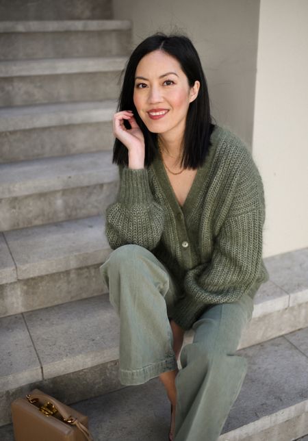 Green denim is so great for spring and summer. I linked my favorite styles below.

#summeroutfit
#monochromaticoutfit
#classicstyle
#olivecardigan
#suedepumps

#LTKSeasonal #LTKstyletip