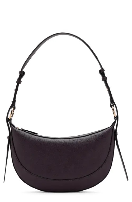 MANGO Oval Faux Leather Shoulder Bag in Burgundy at Nordstrom | Nordstrom
