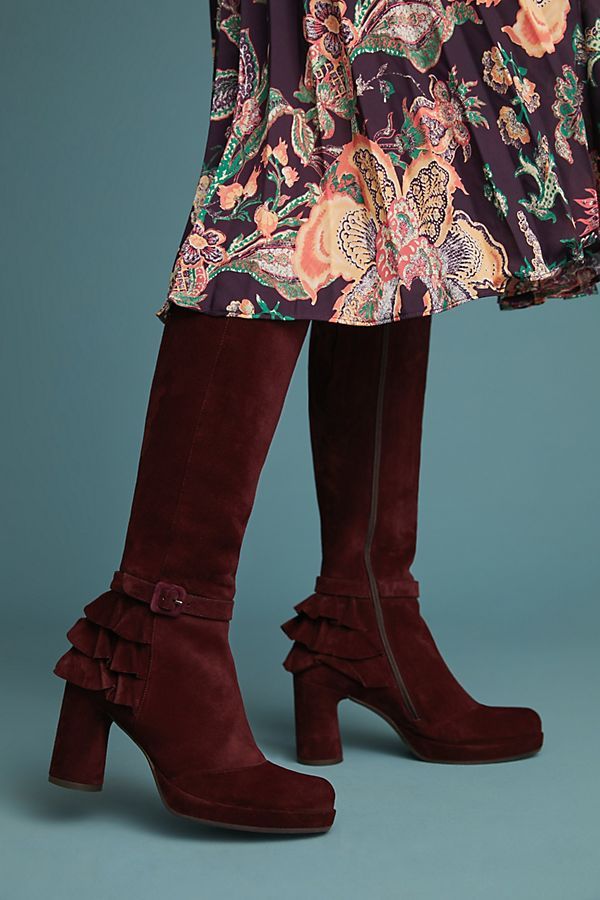 Chie Mihara Ruffled Tall Boots | Anthropologie (US)