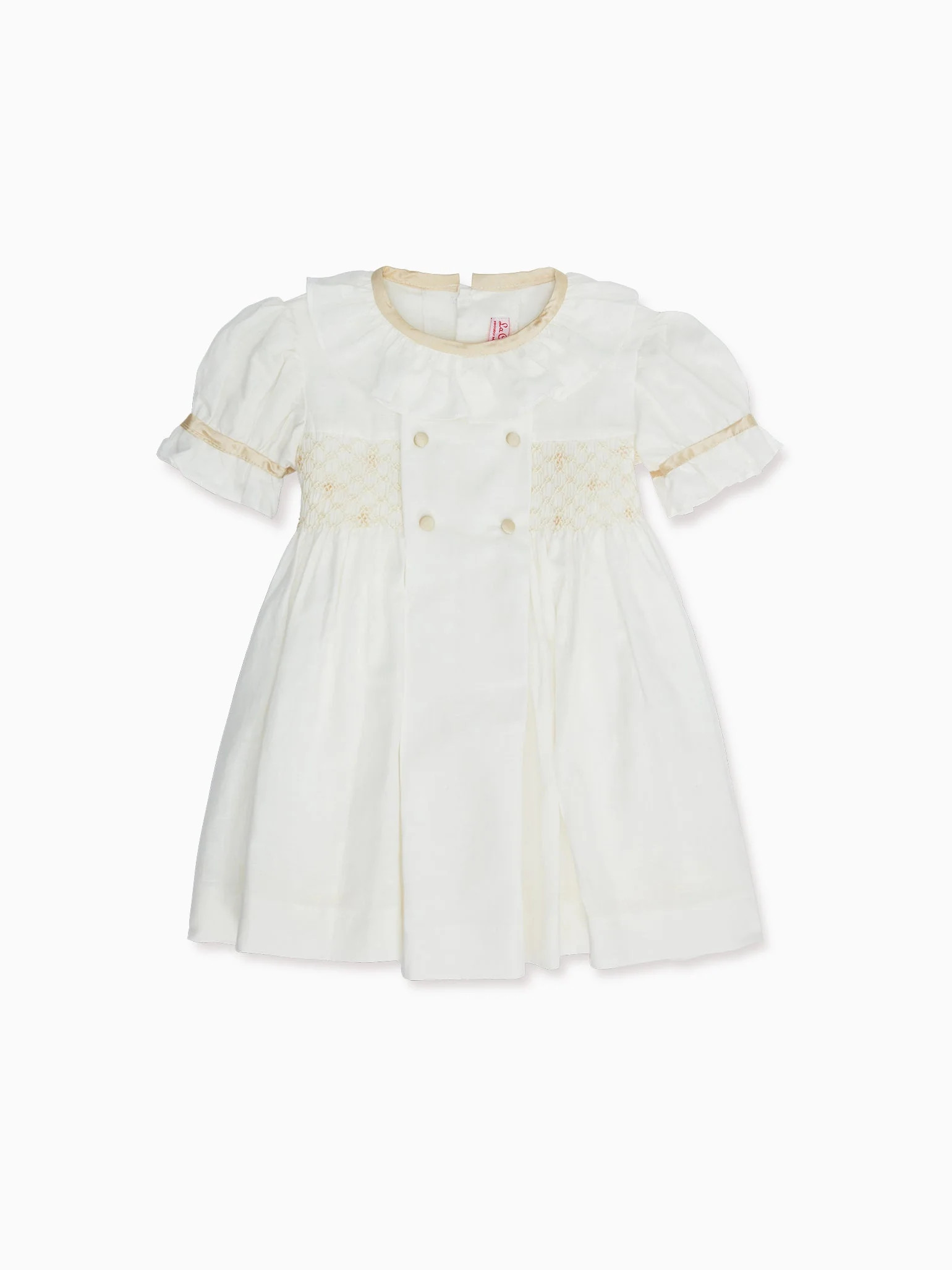 Ivory Santina Smock Ceremony Girl Dress | La Coqueta (US)