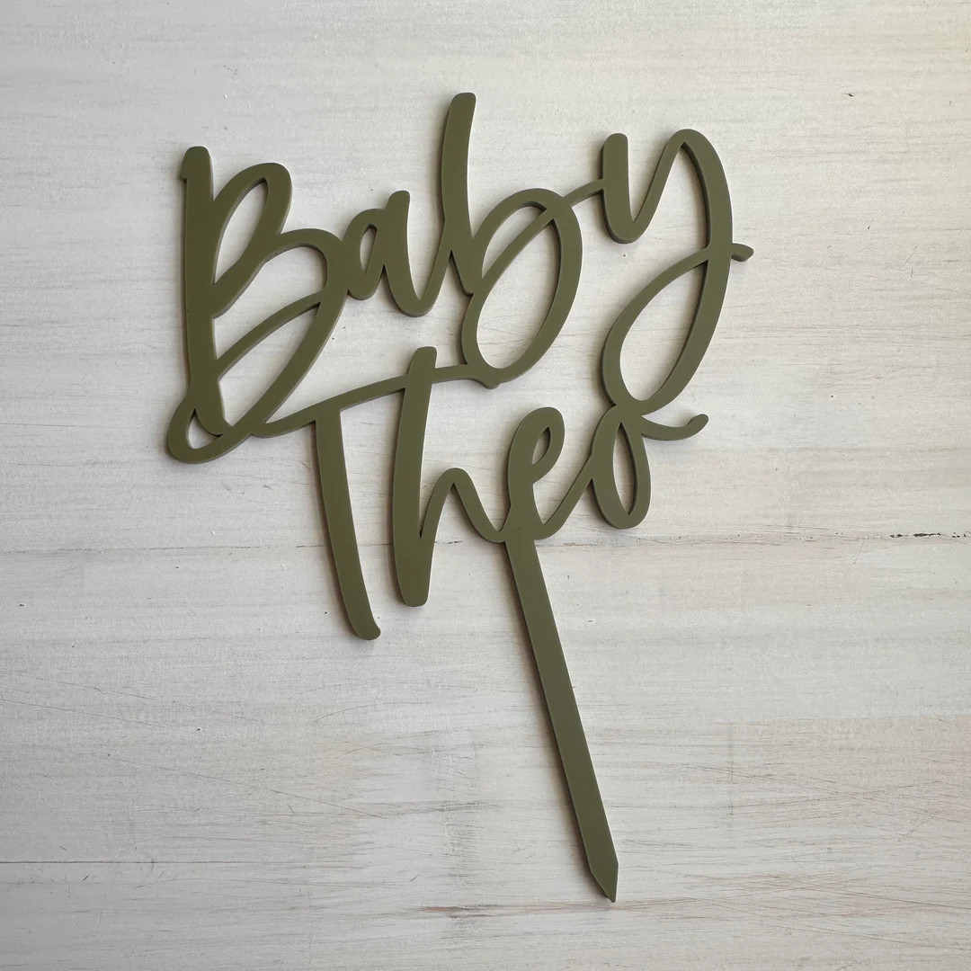 Baby Name Cake Topper, Custom Baby Shower Cake Toppers, Personalized First or Last Name - Etsy | Etsy (US)