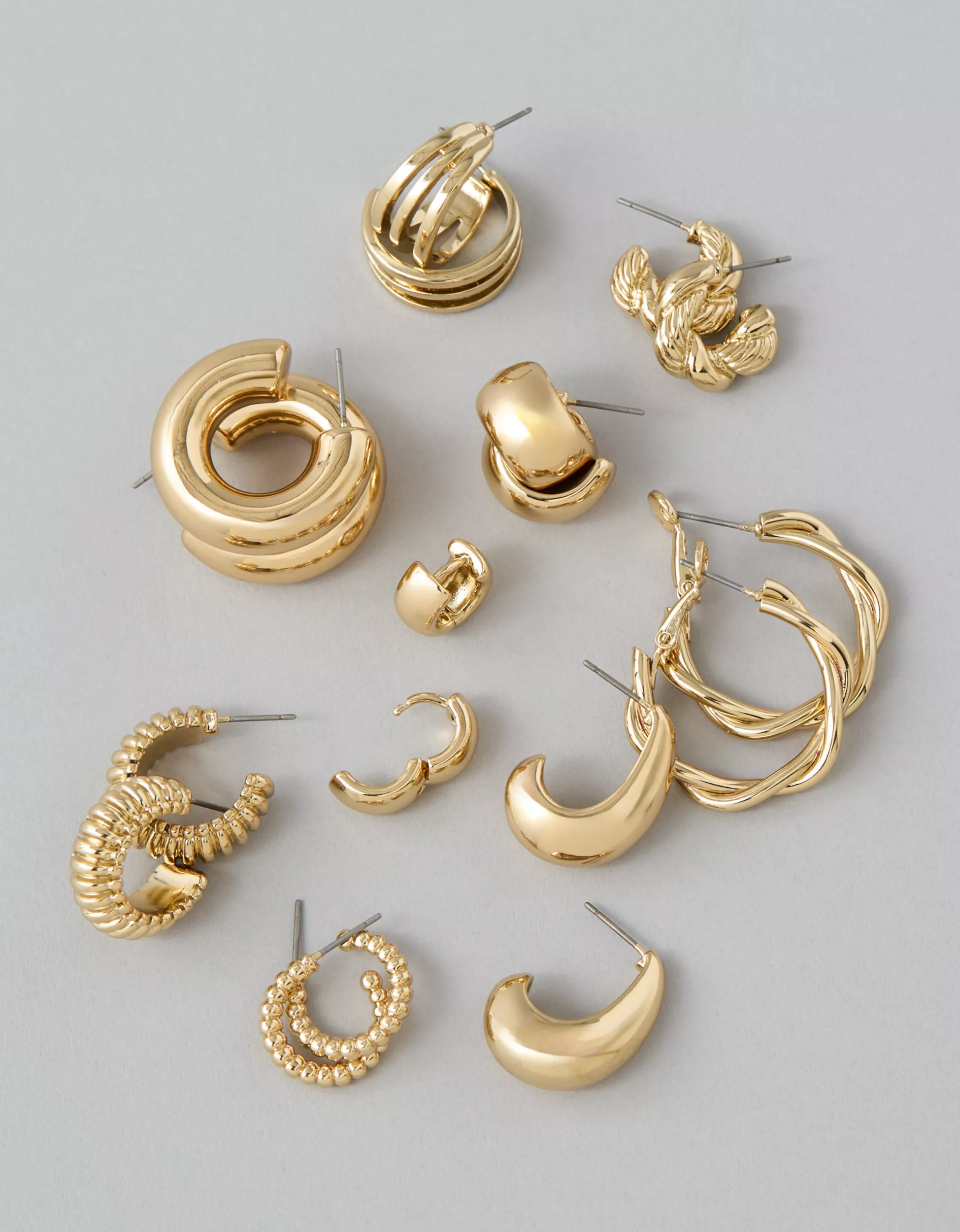 AEO Hoop Earrings 9-Pack | American Eagle Outfitters (US & CA)