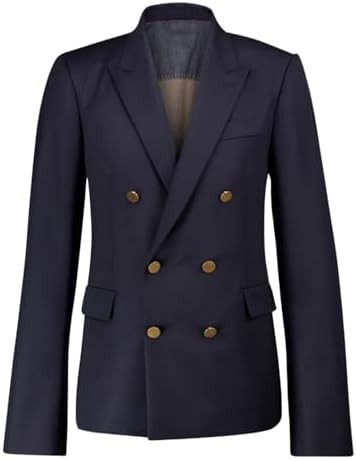 Women's Business Blazer Double Breasted Suit Jacket Work Outgoing Office Lady | Amazon (US)