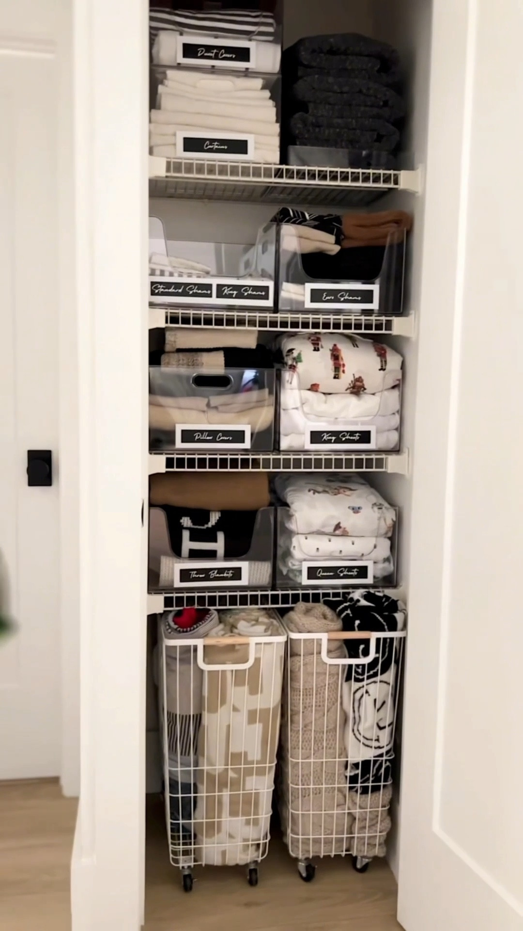 Closet organization. Linen closet organization. #meandmrjones 

#LTKFindsUnder50 #LTKHome