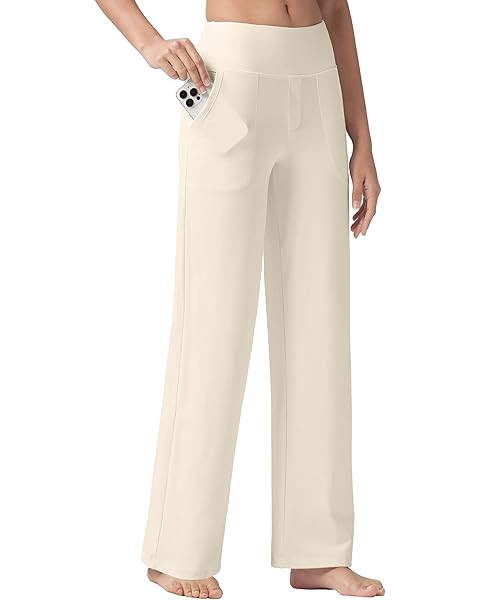 CRZ YOGA Butterlift Wide Leg Pants Pockets 29"/31"/33" - High Waisted Yoga Lounge Buttery Soft Co... | Amazon (US)