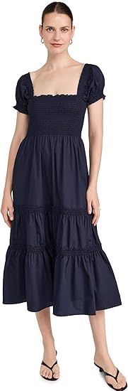 o.p.t Women's Square Neck Smocked Dress | Amazon (US)