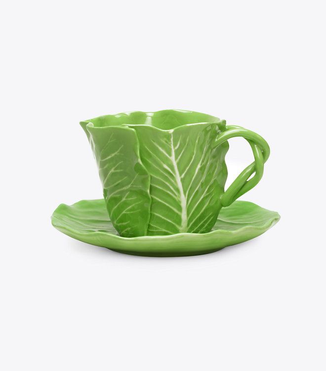 Tory Burch Lettuce Ware Cup & Saucer, Set Of 2 | Tory Burch US