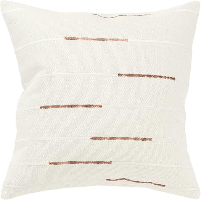 Rizzy Home 20"X20" Cotton Geometric Ivory/Camel Set of Two Pillow Covers | Amazon (US)