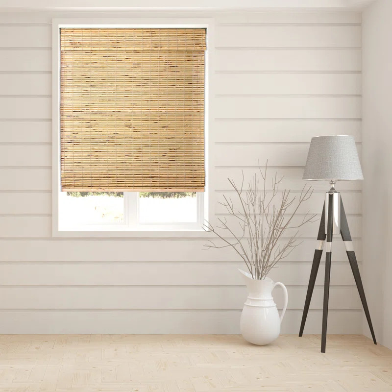 Aymeric Semi-Sheer Turtle Brown Roman Shade | Wayfair North America