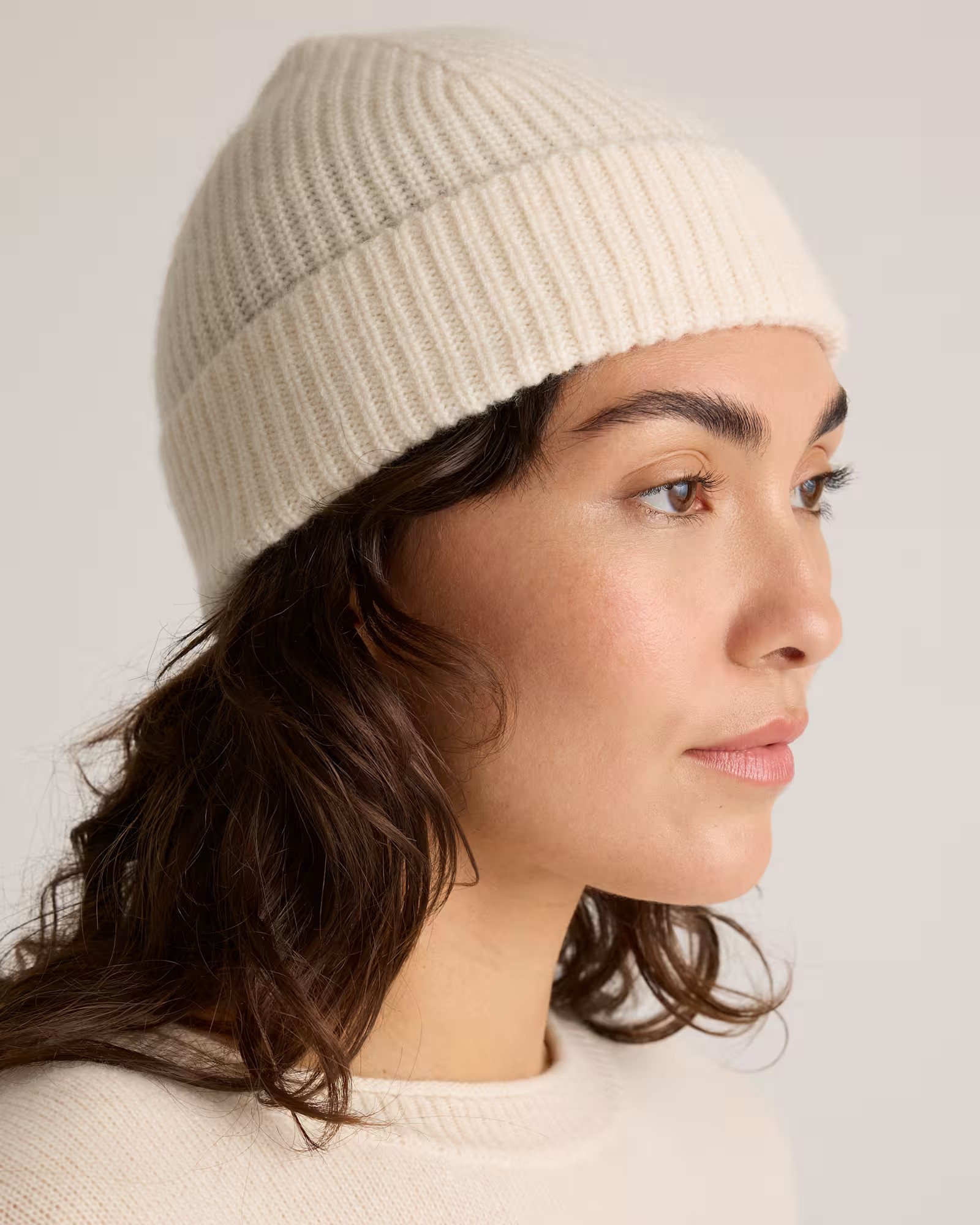 Mongolian Cashmere Ribbed Beanie | Quince