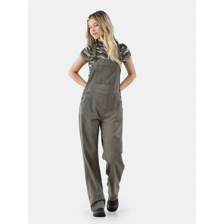 No Boundaries Relaxed Denim Overalls, Women’s - Walmart.com | Walmart (US)