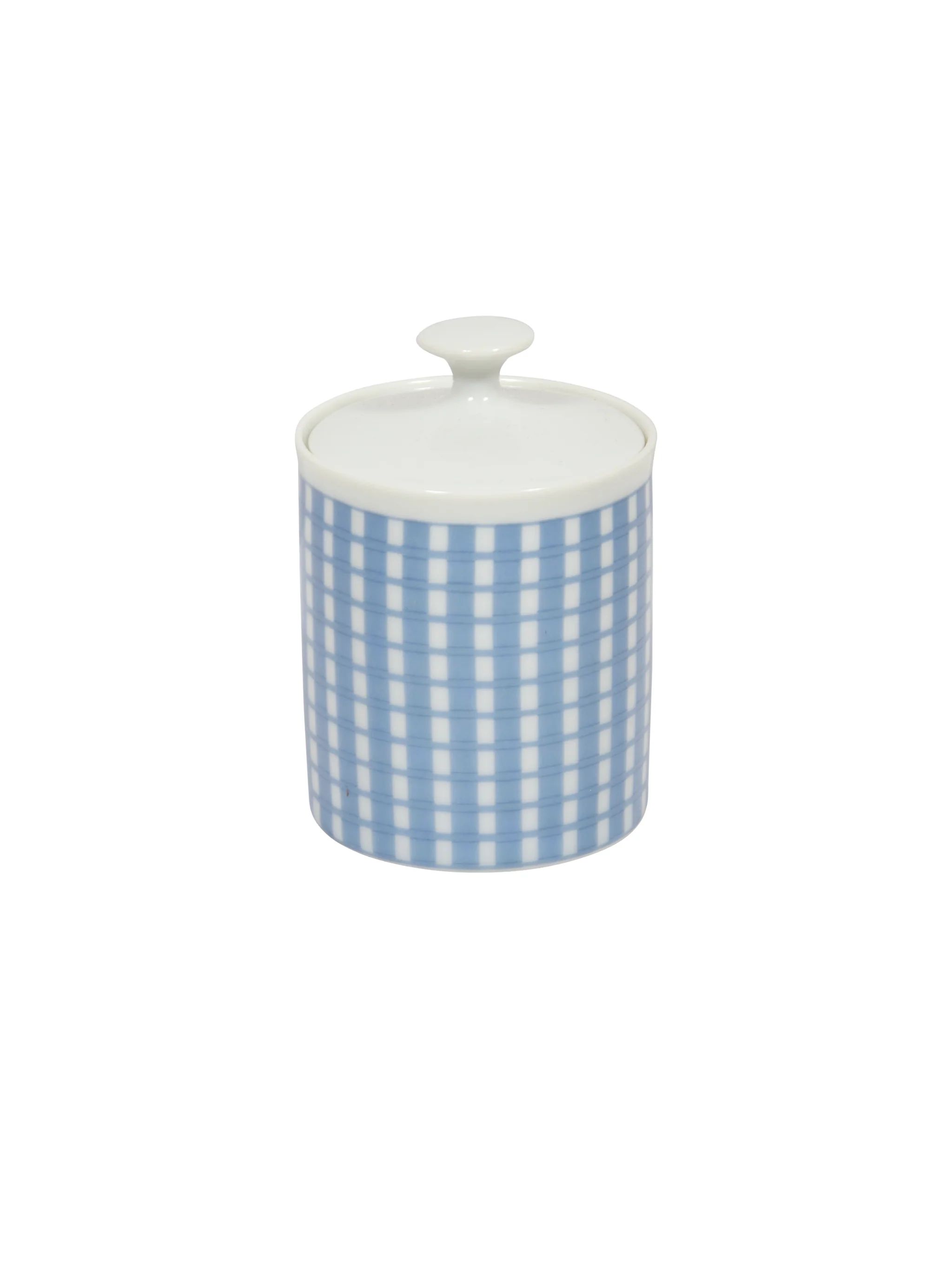 Vintage 1960s Light Blue Gingham Arzberg Sugar Bowl & Creamer | Weston Table