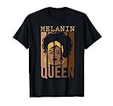 Africa America Women Gift Melanin Queen Black History Month T-Shirt | Amazon (US)