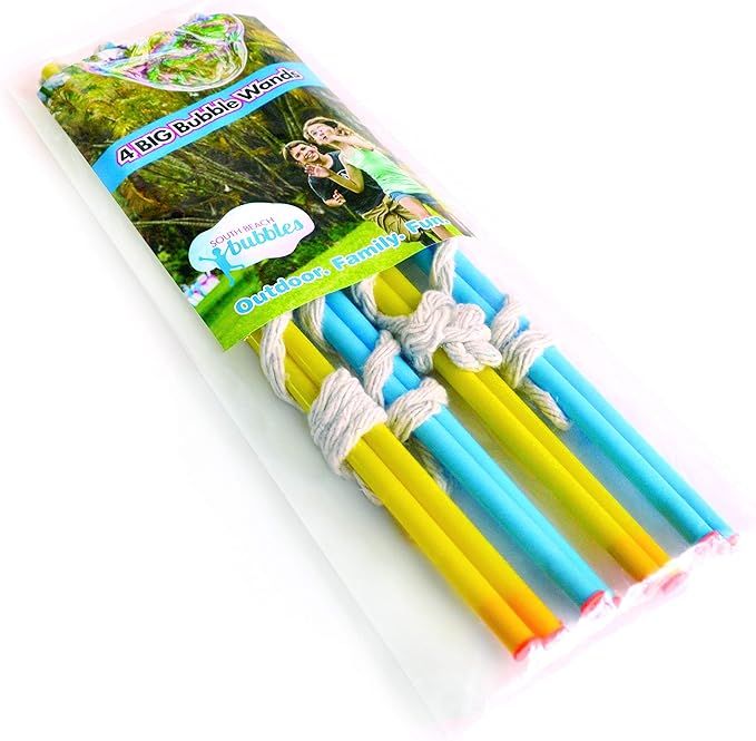 4 Big Bubble Wands: Making Giant Bubbles. Great Birthday Activity and Party Favor. Giant Bubble S... | Amazon (US)