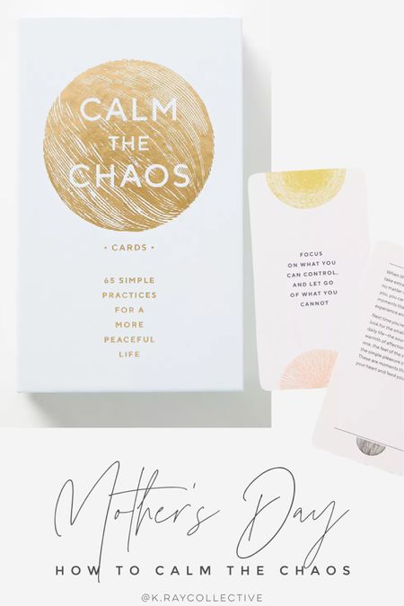 Calm the chaos cards, I think I need this like right now.  65 practices for a more calm and peaceful life. I think this would be a great gift for mom especially I’m on with little kids or teens.  

mindfulness | gifts for mom | gifts for her calm the chaos | mindfulness cards | Mother’s Day | graduation gifts | unique gifts 

#Mother’sDay #Mindfulness #GraduationGifts #GiftsForMom #GiftsForHer 

#LTKFind #LTKunder50 #LTKGiftGuide