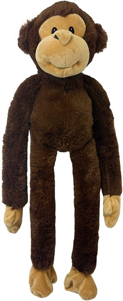 Multipet Swingin Safari Monkey 22-Inch Large Plush Dog Toy with Extra Long Arms and Legs with Squ... | Amazon (US)