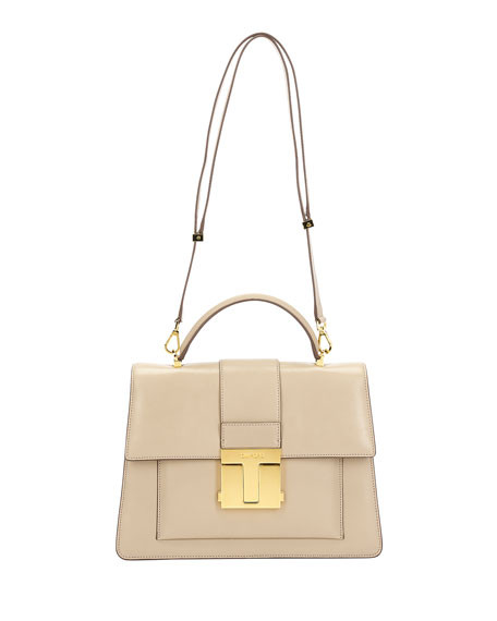 TOM FORD Medium Leather Top-Handle Bag | Neiman Marcus