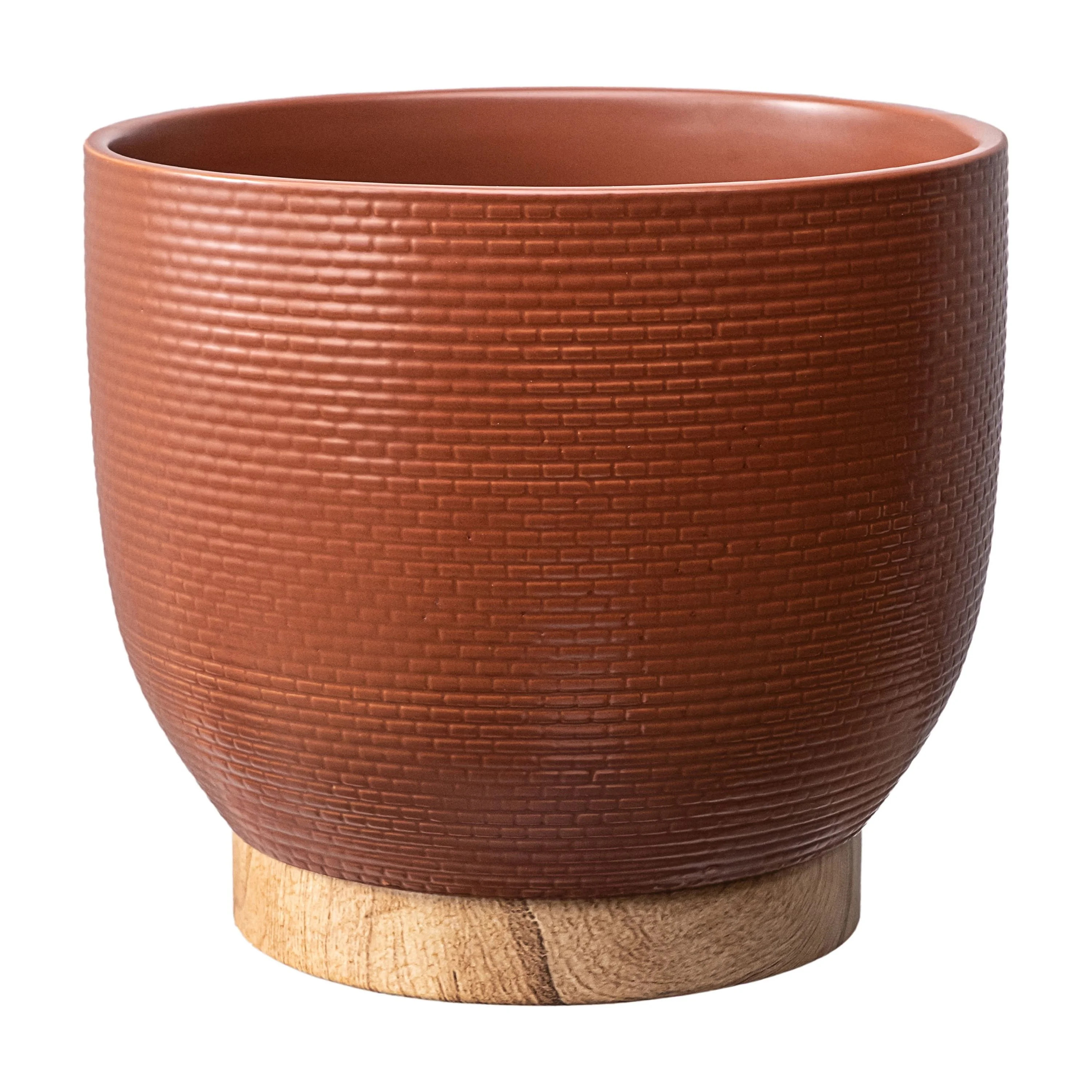 Better Homes & Gardens 10 inch Red Woven Ceramic Planter Pot | Walmart (US)