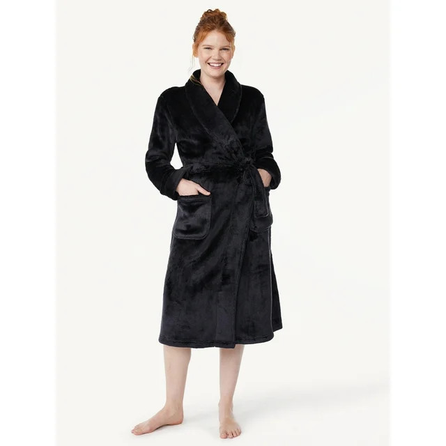 Joyspun Women's Plush Sleep Robe, Size S to 3X | Walmart (US)