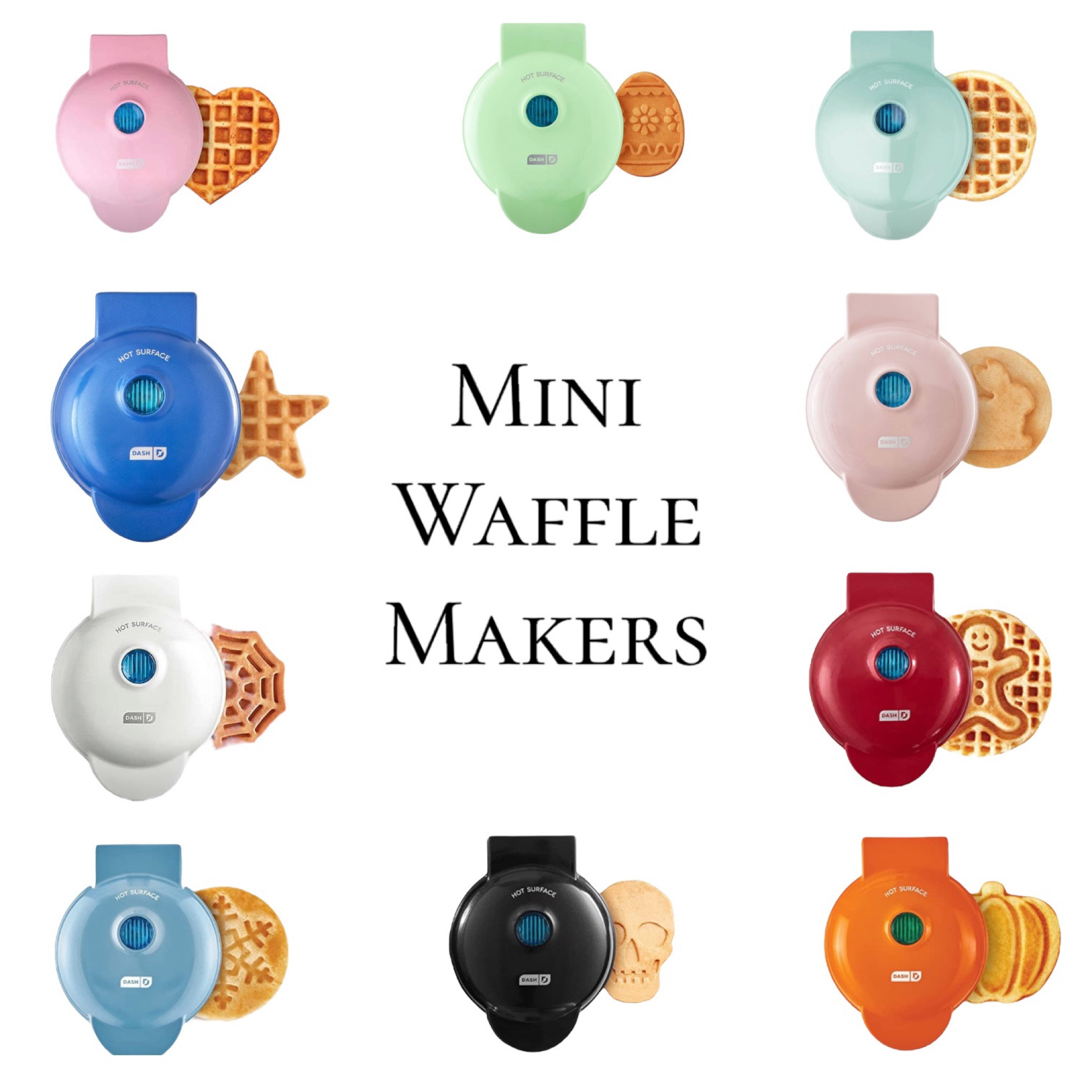 The most adorable mini waffle makers ever!!! Comes in several shapes for every holiday occasion. Small for easy storage, works amazing and the kiddos love it! 

#waffle #maker #heart #shaped #shapes #christmas #valentines #day #easter #halloween #mini #egg #star #bunny #spider #webb #gingerbread #man #snowflake #skull #skeleton #pumpkin #home #kitchen #cooking #baking #breakfast #brunch

#LTKhome #LTKSeasonal #LTKFind