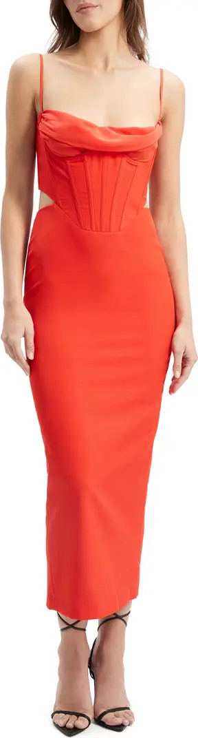Martini Corset Cutout Midi Dress | Nordstrom