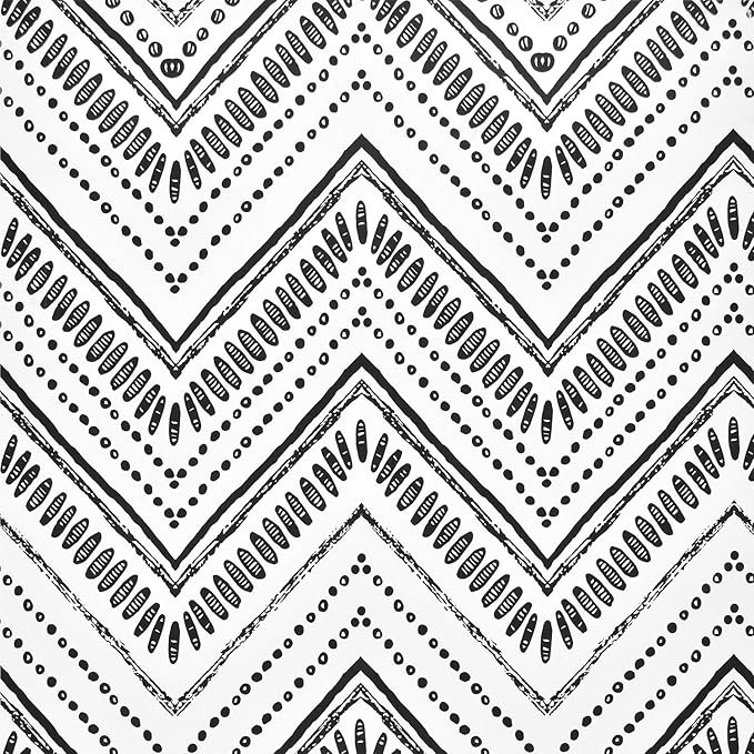 Caltero Modern Circle Oval Stripe Wallpaper 17.7" x 118" Black White Contact Paper Stripe Peel an... | Amazon (US)