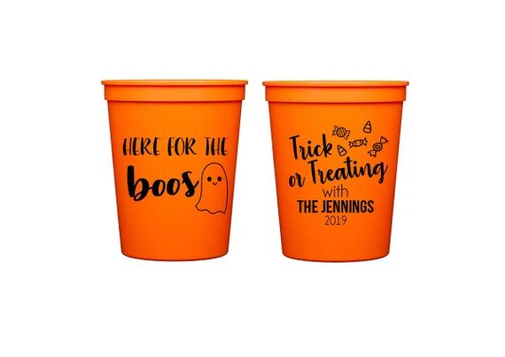 Here for the boos Here for the booze Halloween cups | Etsy | Etsy (US)