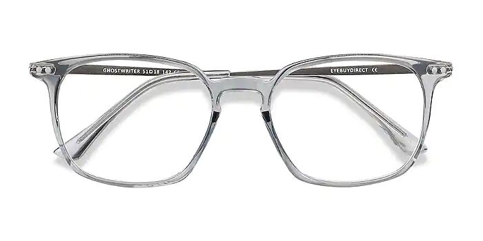 Ghostwriter Rectangle Clear Blue Full Rim Eyeglasses | EyeBuyDirect | EyeBuyDirect.com