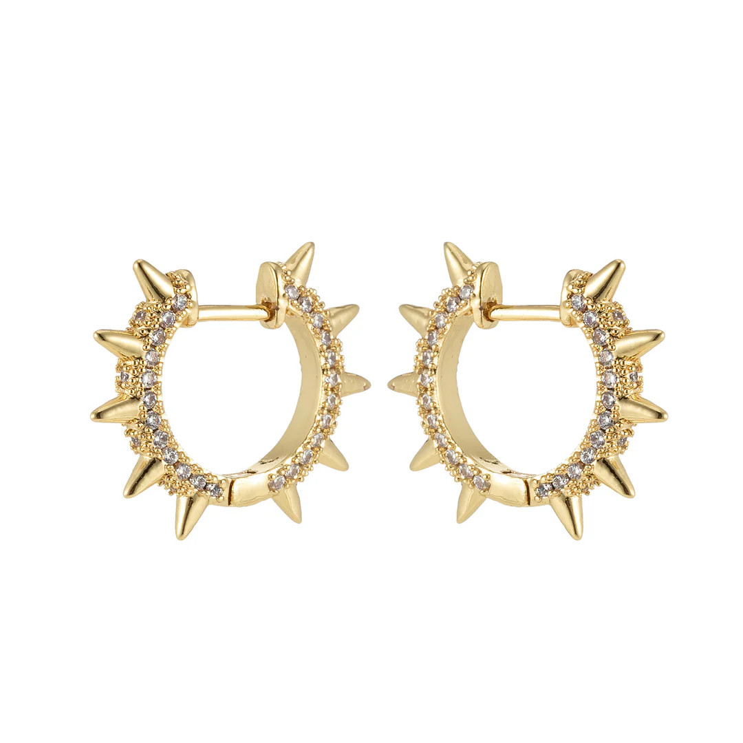 Gold Filled Spike Hoops | Iris