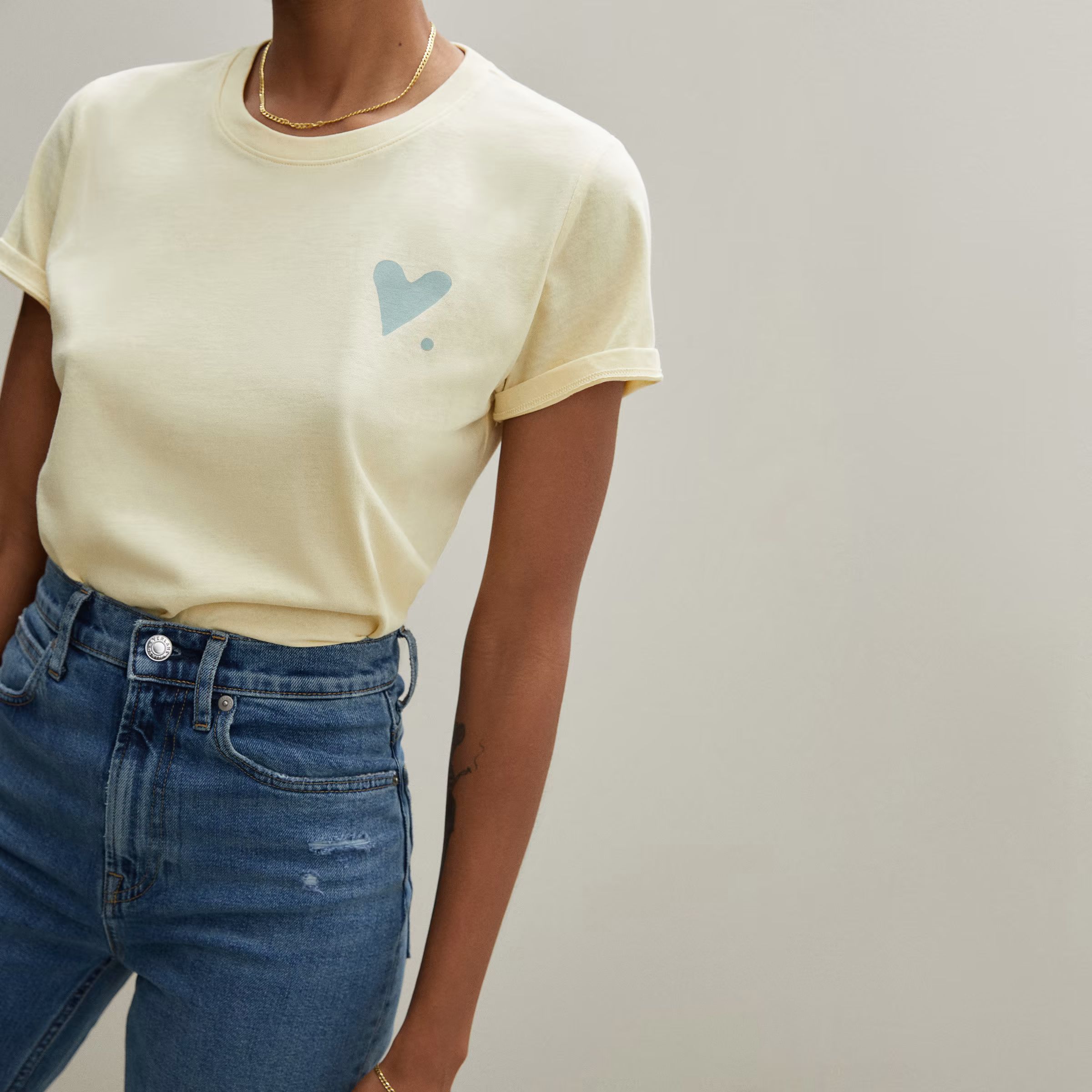 The Organic Cotton Box-Cut Heart Tee | Everlane