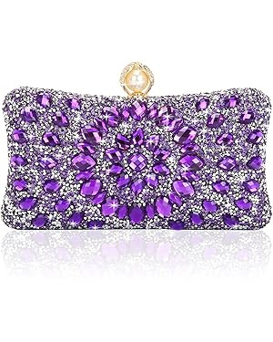 Women's Evening Bags Sparkly Rhinestone Clutch Purses Luxury Handbags | Amazon (US)