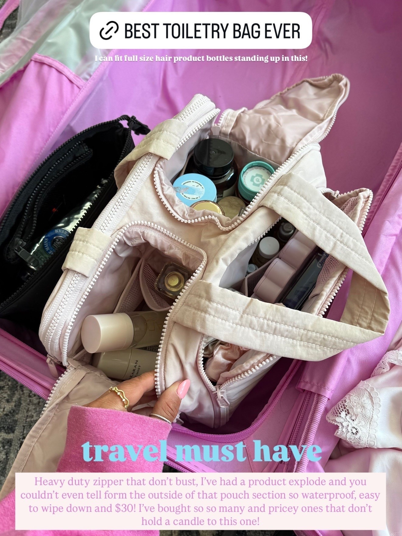Literally the BEST travel toiletry bag ever!!! This comes on every trip with me it fits everything I need!! 

#LTKTravel #LTKgrwm #LTKdayinmylife