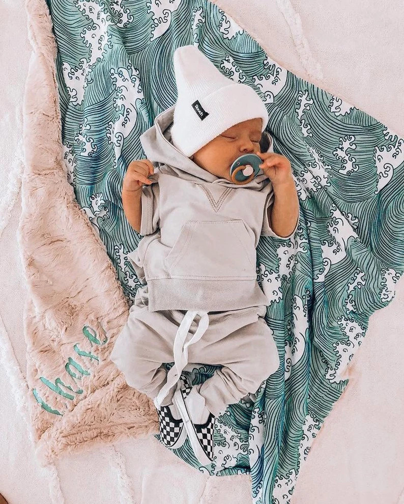 Personalized Baby Blanket Waves Baby Blanket Surf Baby | Etsy | Etsy (US)