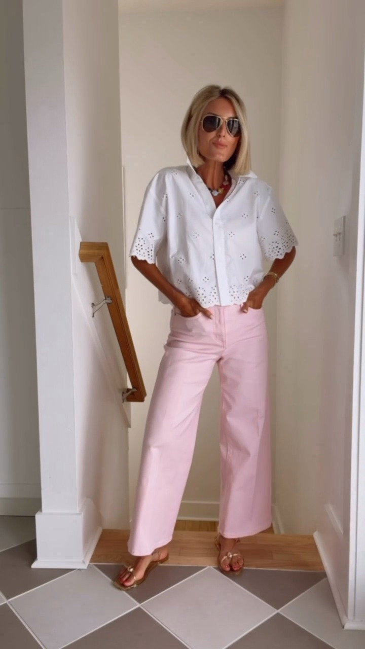Loving how this eyelet blouse pairs with these pink jeans 😍 wearing S but I think I’m going to exchange for the XS. Wearing size 2 in the jeans.

Loverly Grey, Walmart find, Walmart fashion, white eyelet blouse, pink jeans, pink denim

#LTKootd #LTKSeasonal