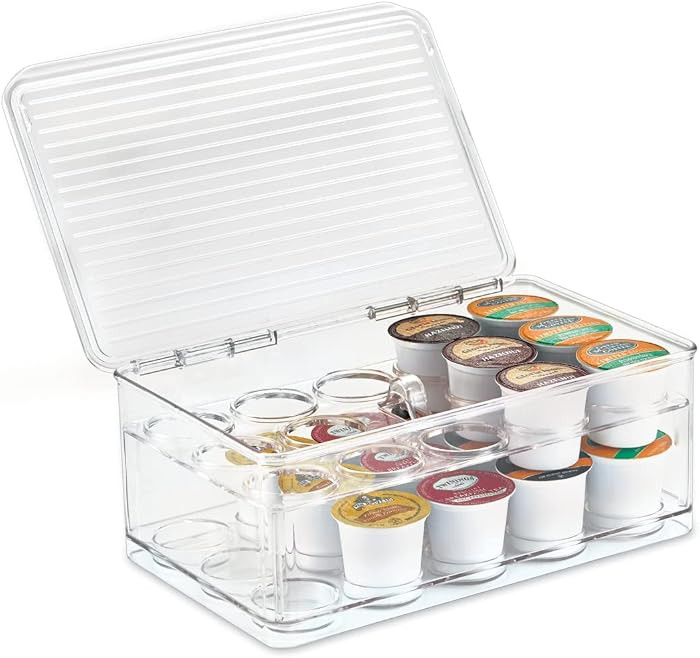 iDesign Stackable Coffee Pod Holder for K-Cup Pods, Clear | Amazon (US)