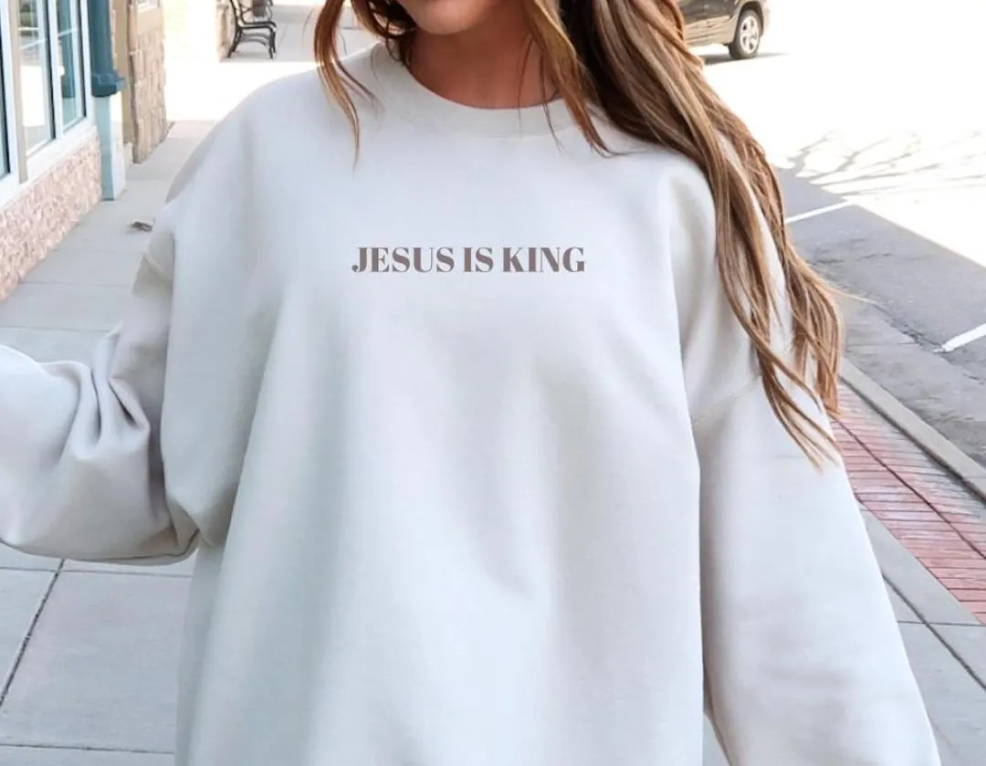 Jesus ist König Sweatshirt, christliches Sweatshirt Hoodie, Jesus Sweatshirt, Christian Christia... | Etsy (US)