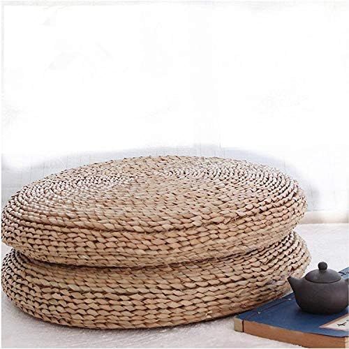 HUAWELL 2 Piece Japanese Traditional Tatami Round Braided Nature Handmade Straw Woven Seat Cushio... | Amazon (US)