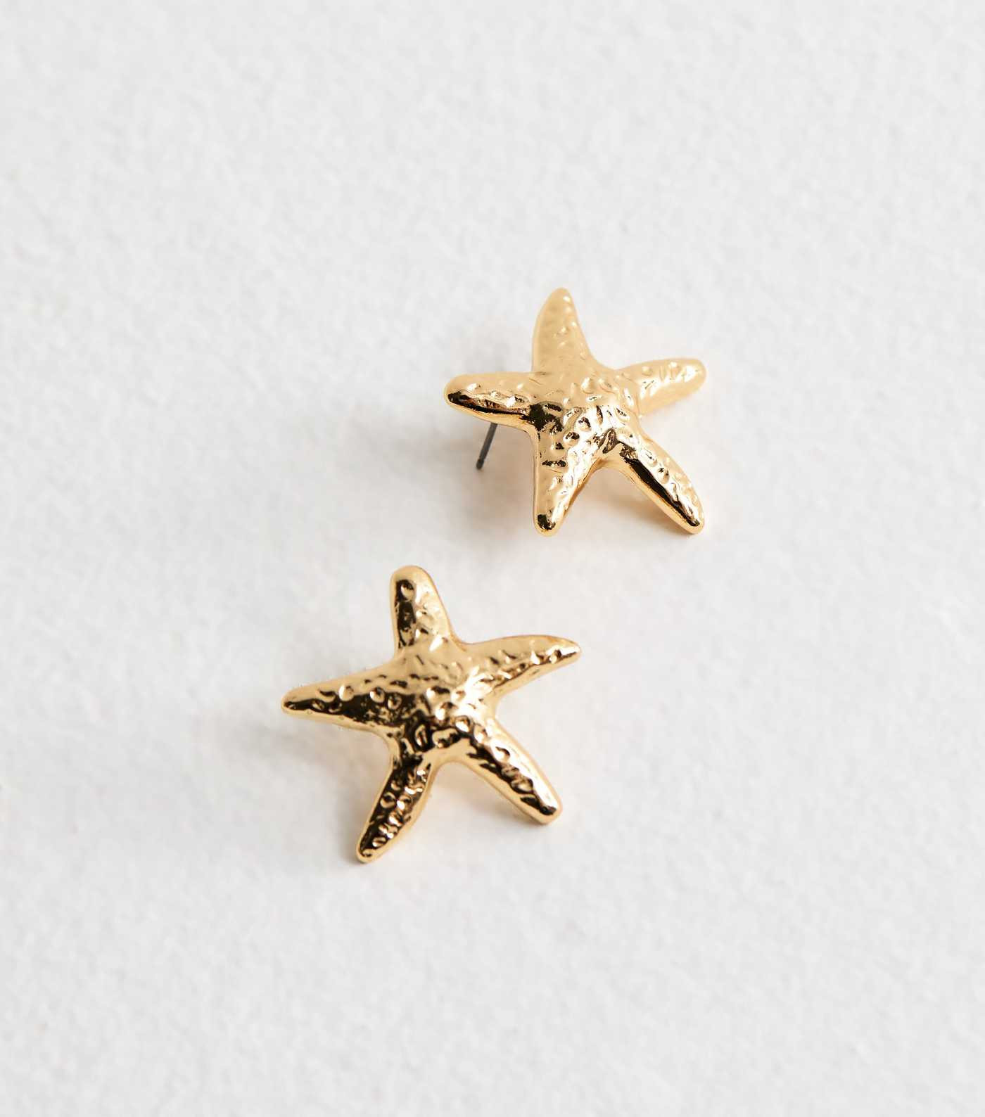 Gold Tone Textured Starfish Stud Earrings | New Look | New Look (UK)